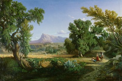 Outskirts of Valdemusa, Majorca, 1847 by Adolphe Paul Emile Balfourier